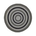 Better Trends 8 in. Round Newport Chenille Rug - Black BRNE8RBA